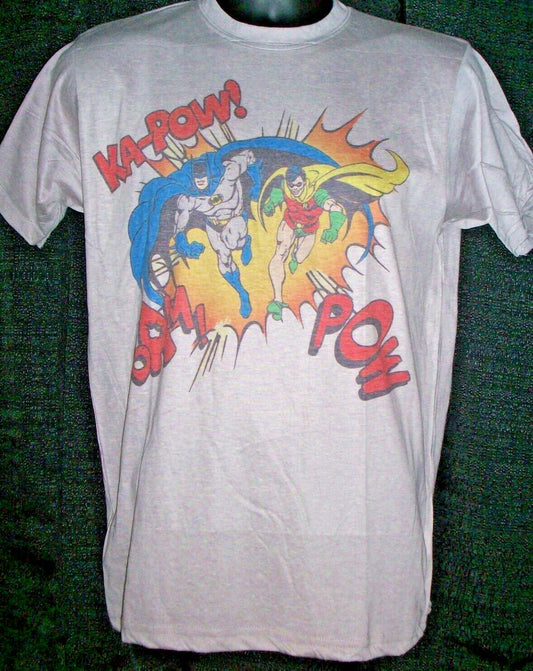 Batman and Robin "KaPow" Mens Unisex Medium T-Shirt -New 
