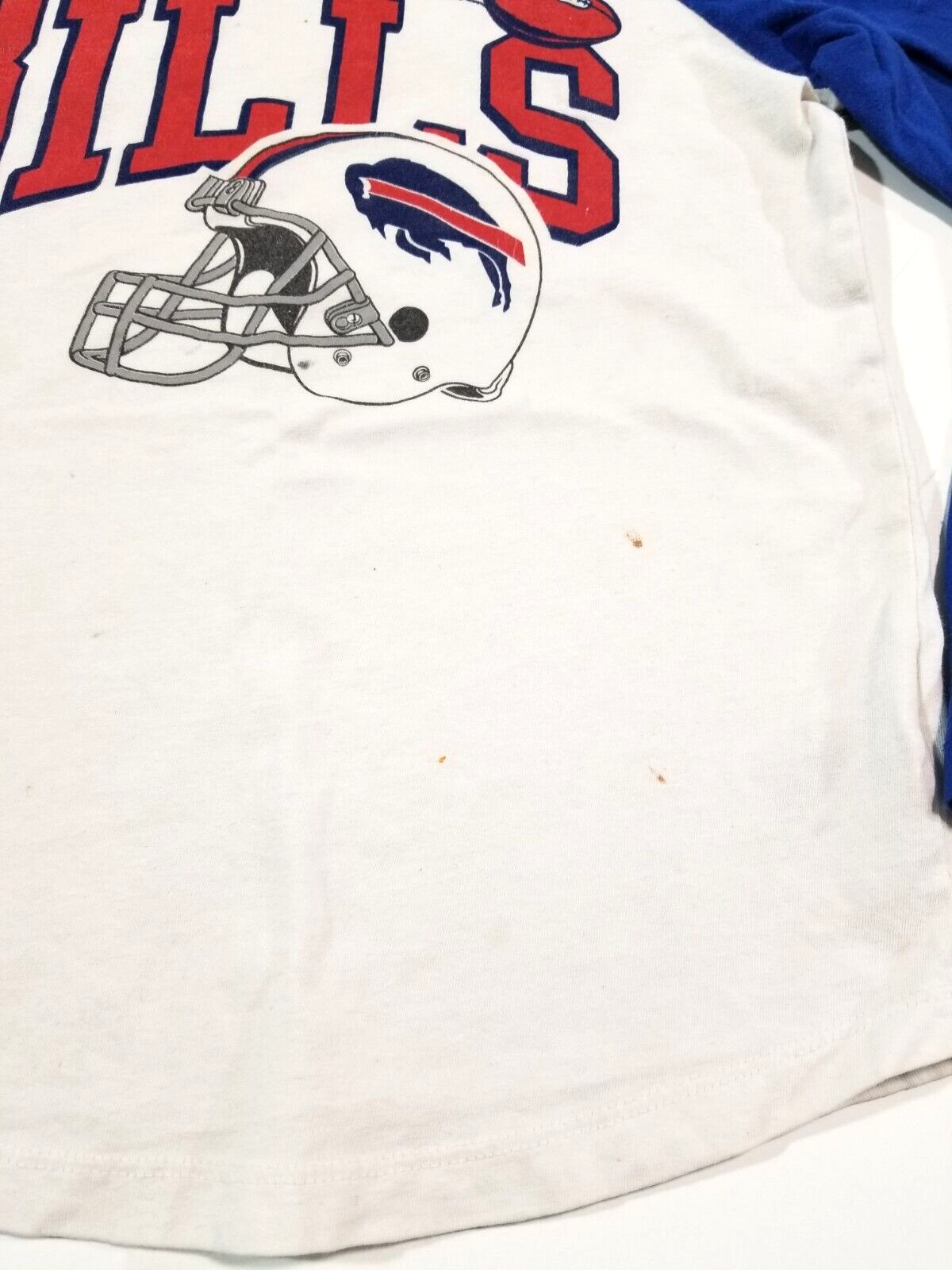 Buffalo Bills Throwback Long-Sleeve Youth Medium Raglin T-Shirt