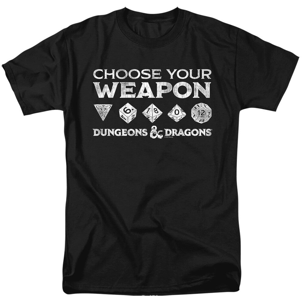 Dungeons & Dragons "Choose Your Weapon" Men Unisex T-Shirt Available Sm to 5x
