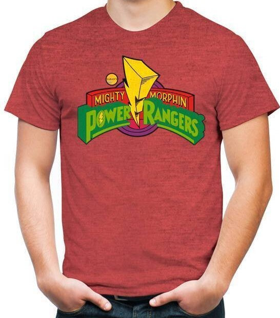 Mighty Morphin Power Rangers Logo  Adult Unisex T-Shirt - Small & 2x -new