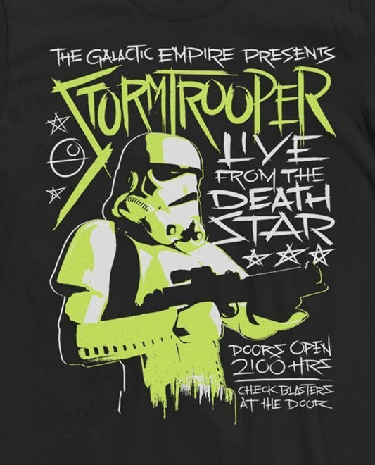 Star Wars "Stormtrooper, Live from the Deathstar" Men T-Shirt, Available Sm 2x -