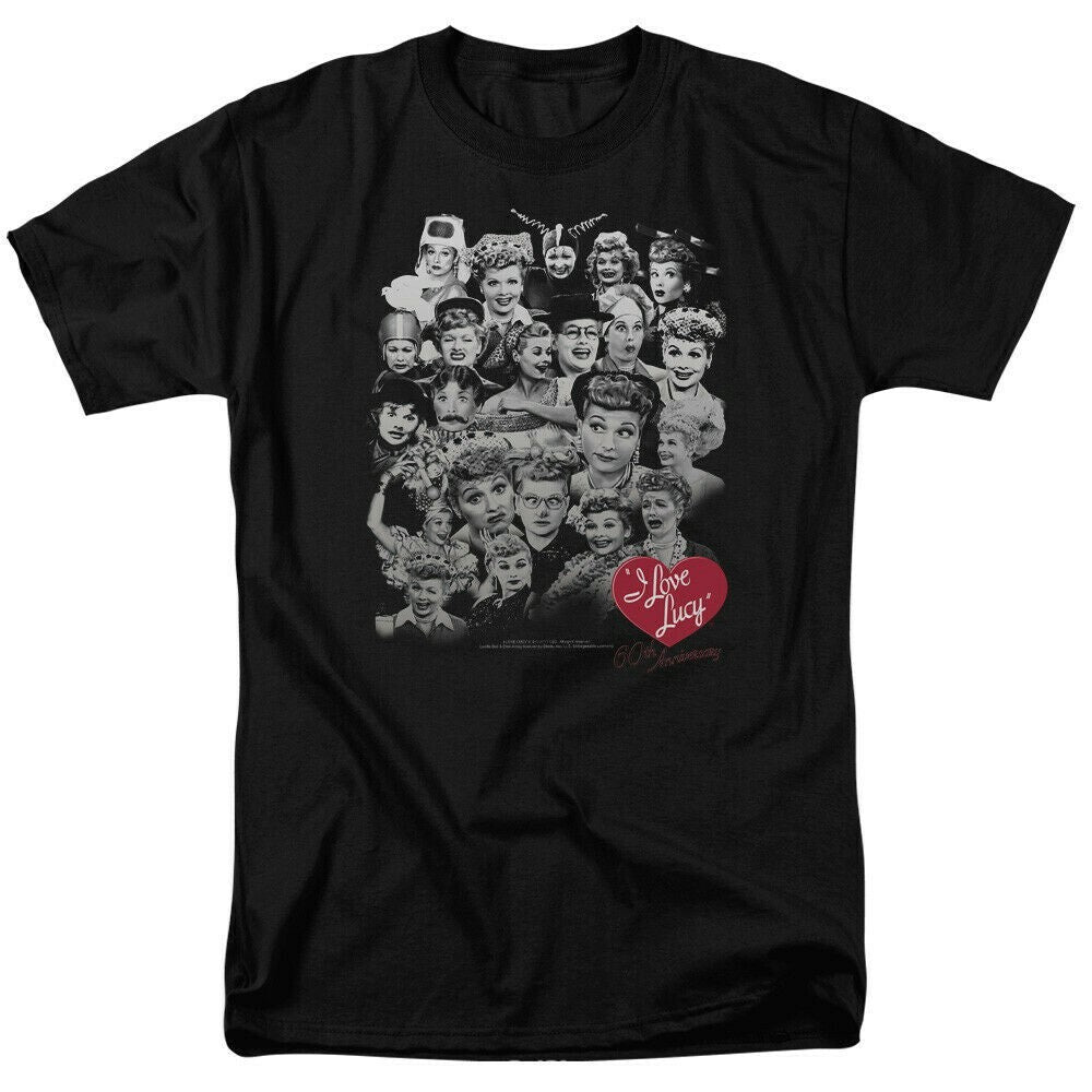 I Love Lucy "The Many Faces of Lucy" Mens Unisex T-Shirt -Available Sm to 5x