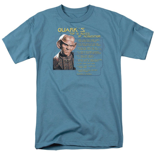 Star Trek: DS-9, Quark's Rules of Acquisition Mens T-Shirt - Available Sm to 5x