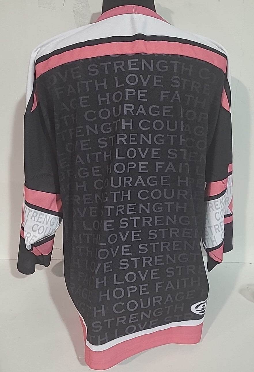 Supergirl Breast Cancer Pro Model Mens Hockey Jersey. Available sm to 3x -New