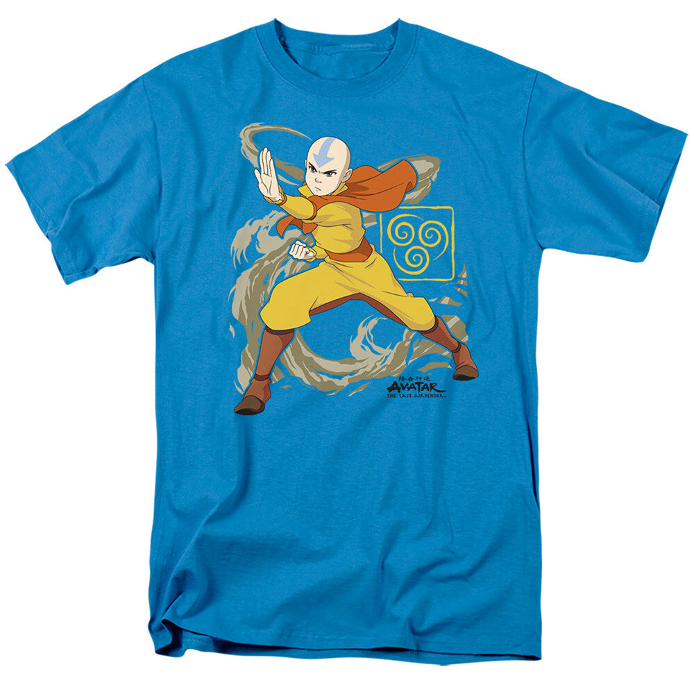 Avatar The Last Airbender, "Aang Wind Blast" Mens T-Shirt -Available Sm to 3x