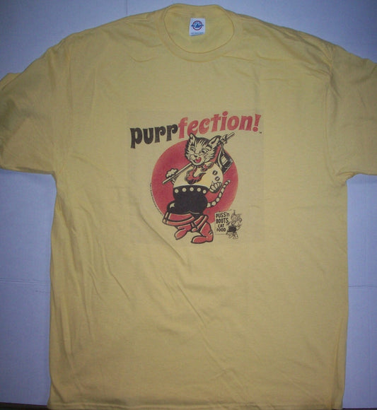 Puss'n Boots Cat Food "Purrfection" Mens x-Large Unisex T-Shirt - New