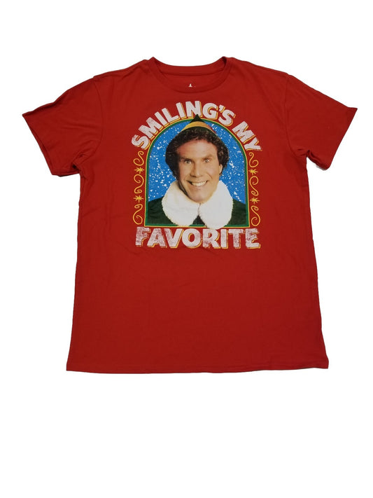 Buddy the Elf "Smiling's My Favorite " CHRISTMAS T-Shirt -MEN'S Size Large -New