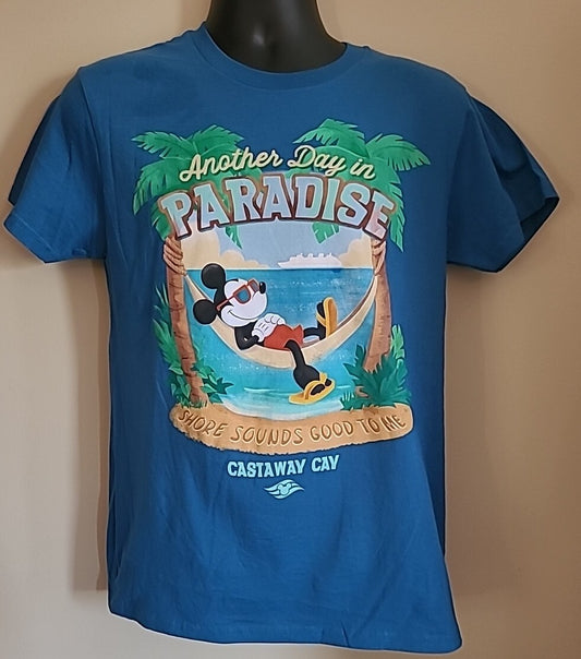 Another Day in Paradise, "Castaway Cay" Mens Medium T-Shirt -Disney Cruise Lines