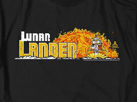Atari Games "Lunar Lander" Mens Unisex T-shirt -Available in Sm to 6x -new