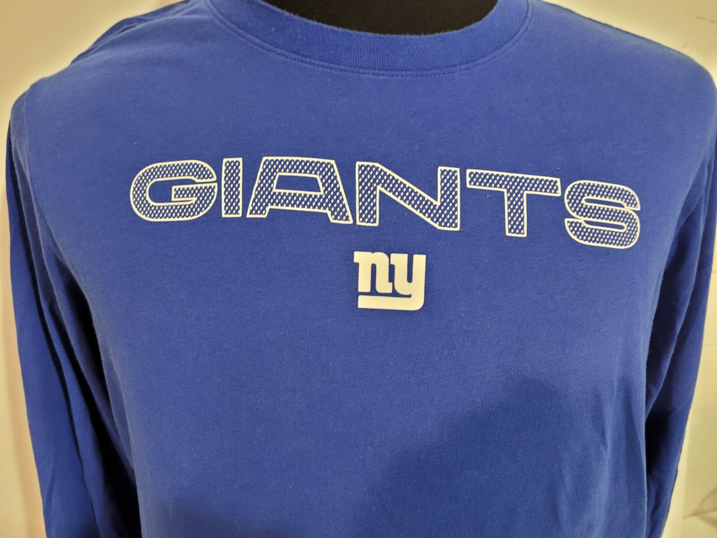 New York Giants Mens Unisex Large Polyester Long Sleeved T-shirt by Nike OnField