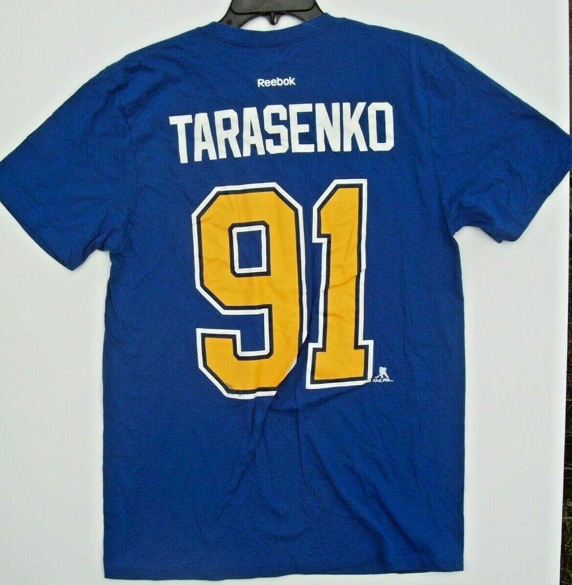NHL St. Louis Blues #91 TARASENKO Men Medium Unisex T-Shirt by Reebok -new