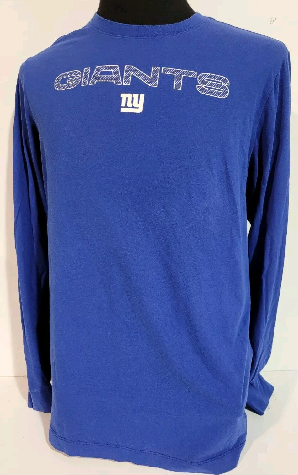 New York Giants Mens Unisex Large Polyester Long Sleeved T-shirt by Nike OnField
