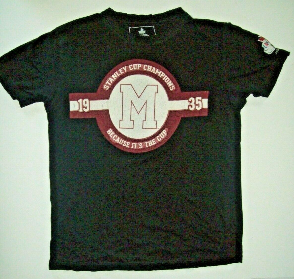 Large Montreal Maroons 1935 Stanley Cup Throwback T-Shirt from Molson