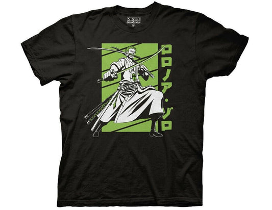 ONE PIECE "ZORO WHITE AND GREEN" Mens Unisex T-Shirt-Available Sm to 2x