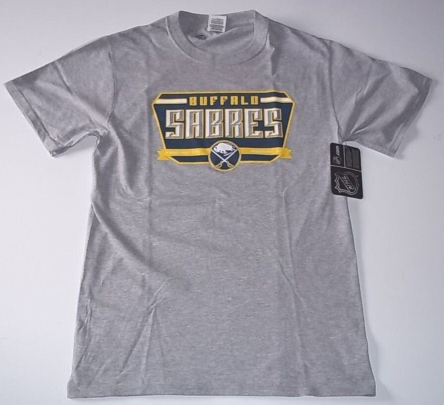NHL Buffalo Sabres Athletic Grey Adult Unisex T-Shirt - Size S, M, L - New