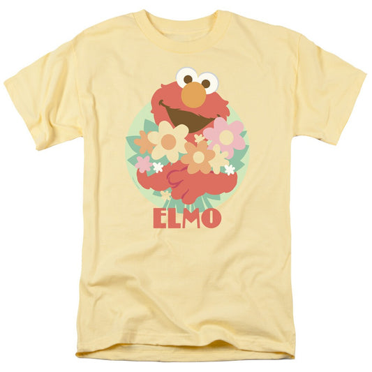 Sesame Street "Elmo with flowers" Mens Unisex T-Shirt -Available sm to 3x