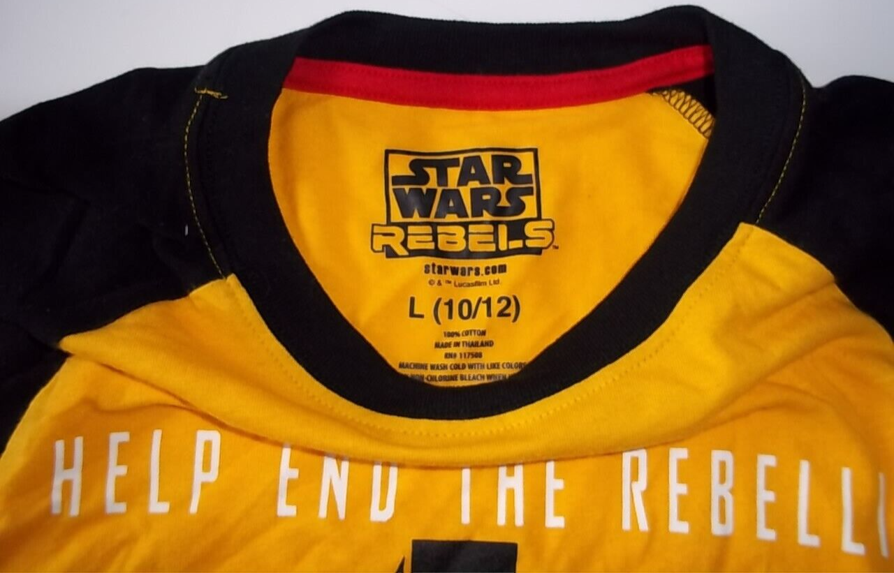 Boys L Star Wars Help End The Rebellion Long-Sleeve T-Shirt - New Old Stock