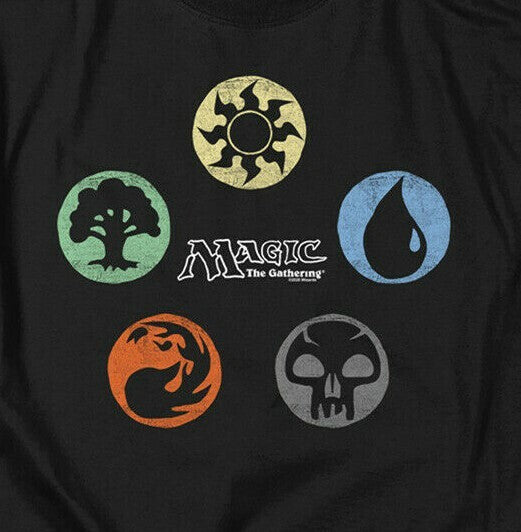 Magic the Gathering "5 Colors" Mens Unisex T-shirt -Available in Sm to 5x -new 