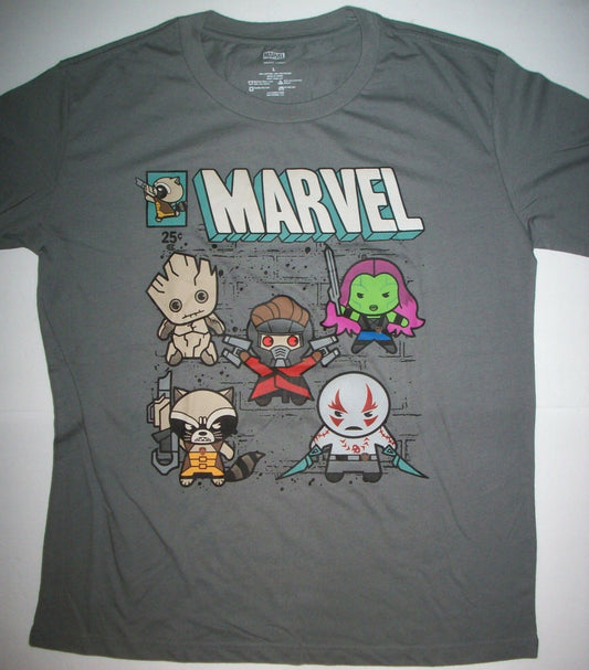 Marvel Kawaii Guardians of the Galaxy Adult Unisex T-Shirt - Available M & L