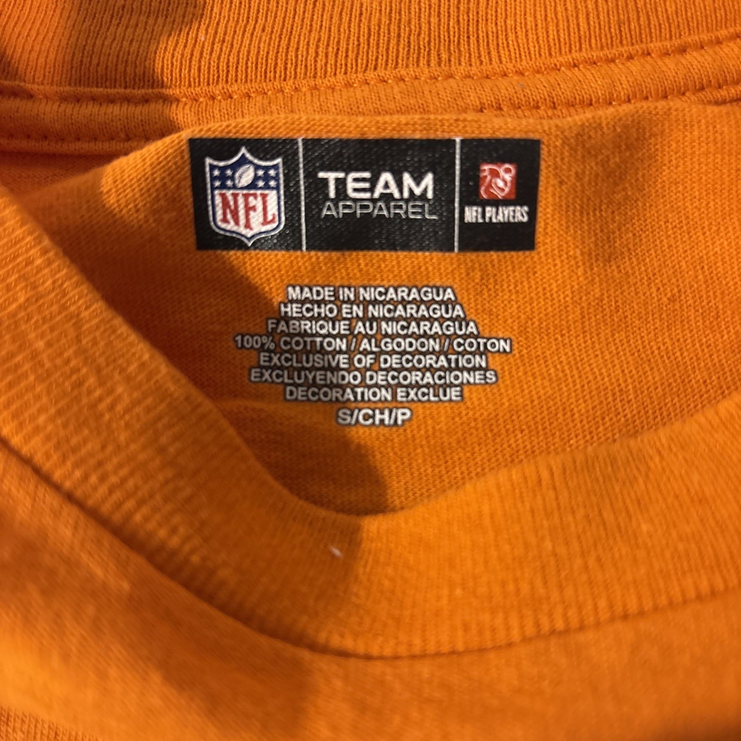 Denver Broncos #18 Peyton Manning Mens Small Unisex T-shirt by Team Apparel