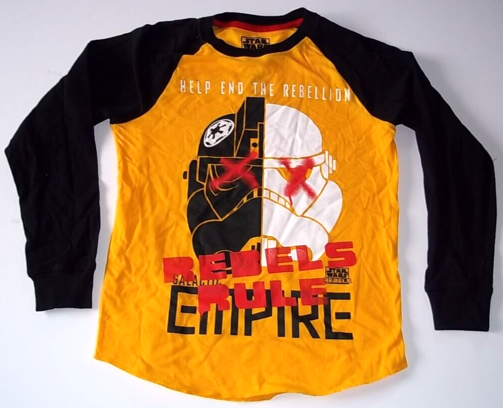 Boys L Star Wars Help End The Rebellion Long-Sleeve T-Shirt - New Old Stock