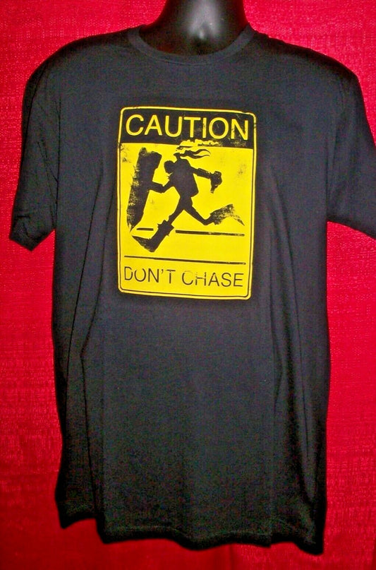 League Of Legends "Caution, Don't Chase" Mens XL Unisex T-Shirt -new 