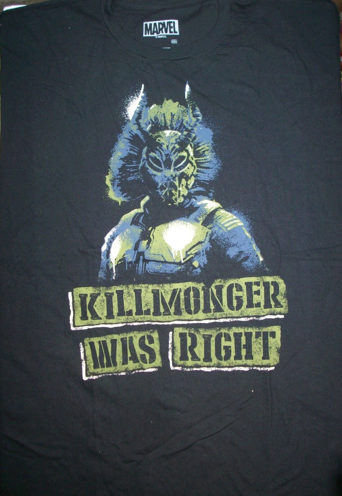 Marvel, Avengers "Killmonger Was Right" Mens Adult Unisex 3x T-Shirt - New