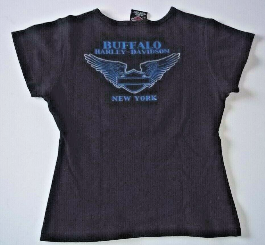Harley-Davidson Buffalo, NY, Ladies Medium V-Neck T-shirt -Excellent Condiiton.