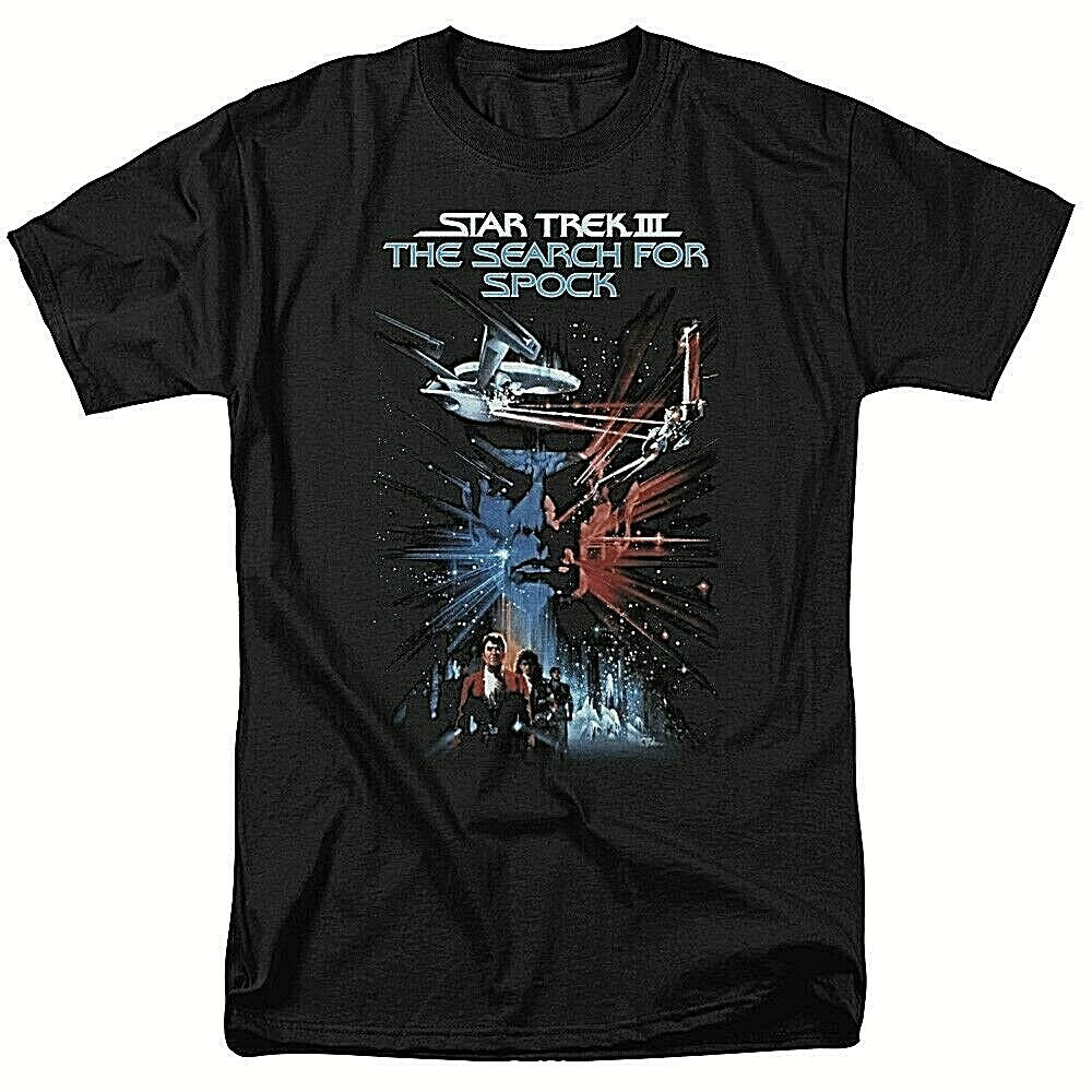 Star Trek Search for Spock Movie Poster Adult Unisex T-Shirt. Available Sm to 6x