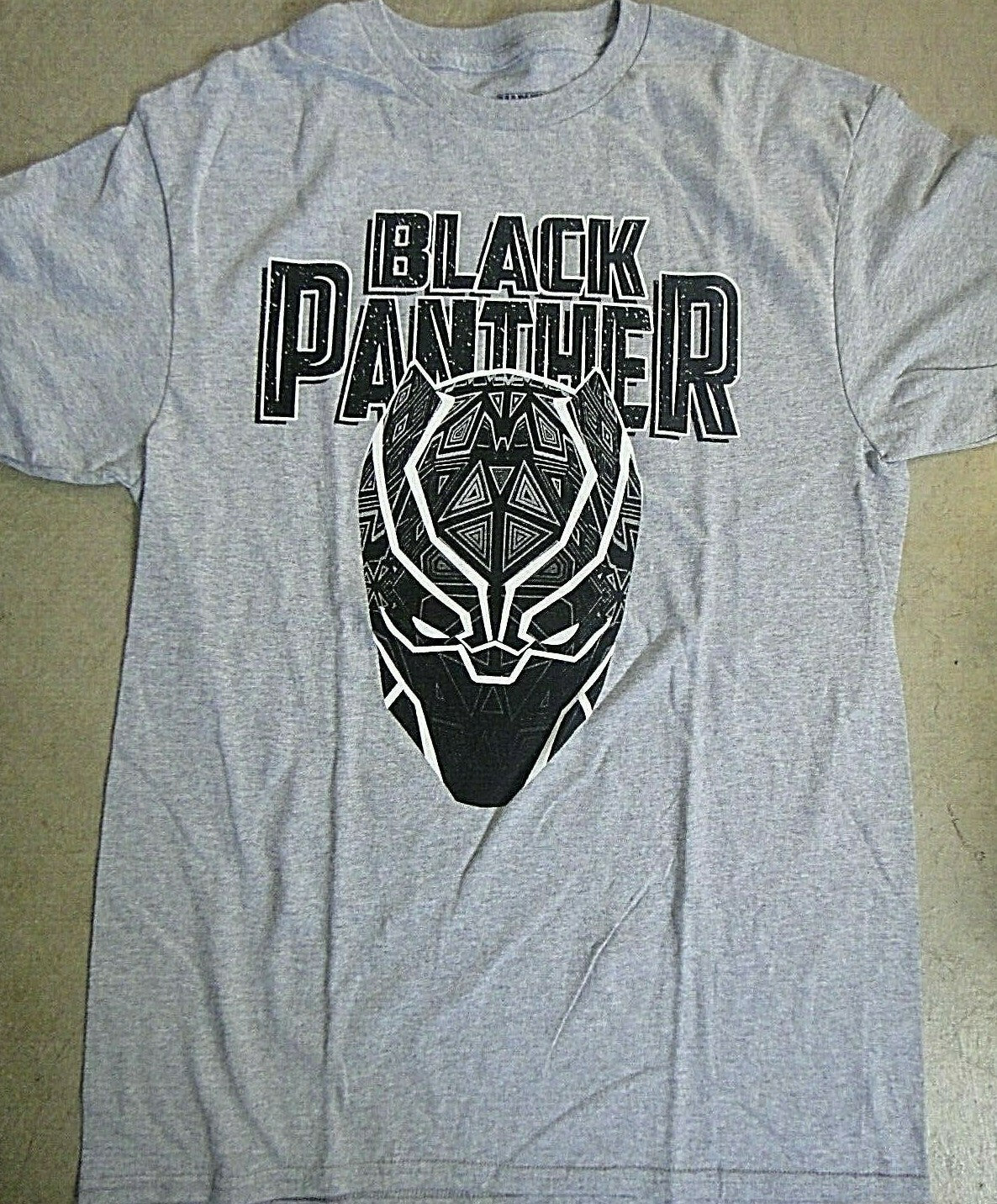 Marvel Black Panther "Face Mask & Logo" Mens Unisex T-Shirt-Available Med & Lg