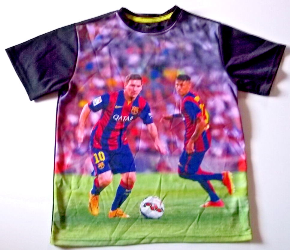 FC Barcelona Lionel Messi Sublimated Mens Medium Unisex T-shirt -Excellent