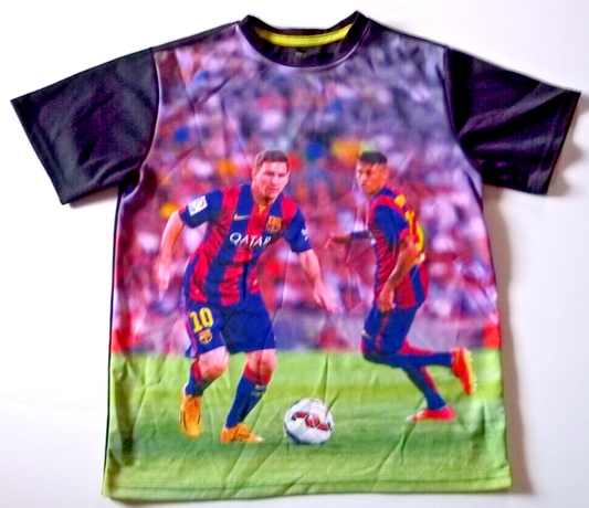 FC Barcelona Lionel Messi Sublimated Mens Medium Unisex T-shirt -Excellent