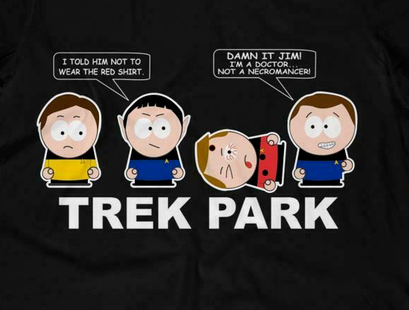 Star Trek Original Series "South Park Red Shirt Parody" Mens 2x Unisex T-shirt  