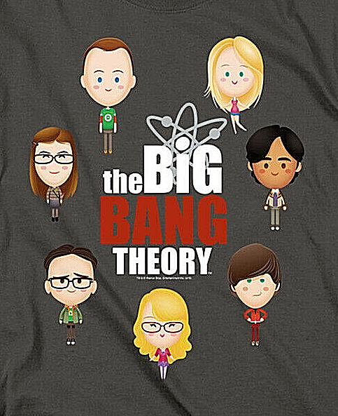 Big Bang Theory "Emoji Cast" Mens Unisex T-Shirt -Available Sm to 5x -new