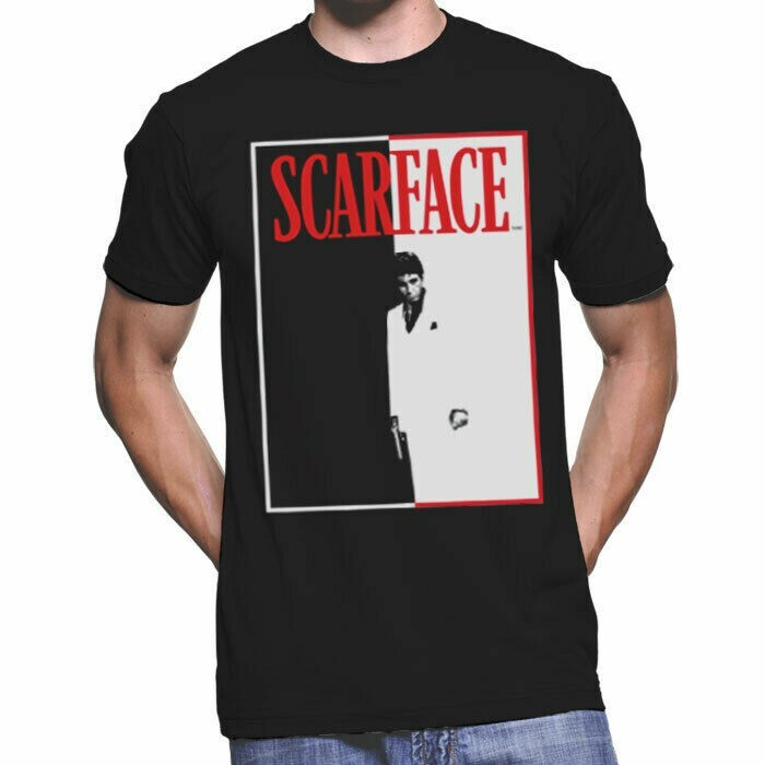 Scarface Movie Poster (Al Pacino) Mens Unisex T-Shirt -Available in Sm to xL
