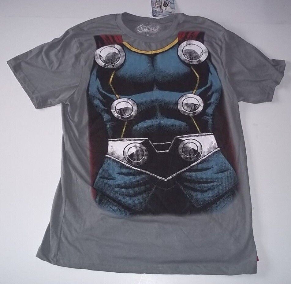 The Mighty Thor XL Caped Costume T-Shirt - Avengers Assemble - New