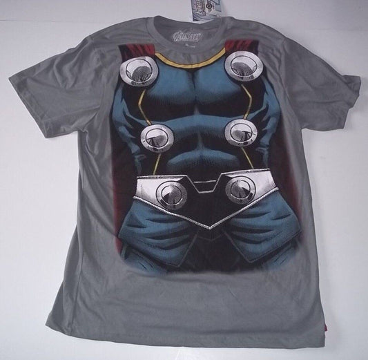 The Mighty Thor XL Caped Costume T-Shirt - Avengers Assemble - New