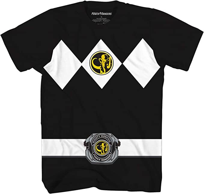 Mighty Morphin Power Rangers, "Black Costume" Mens Small Unisex T-shirt -new