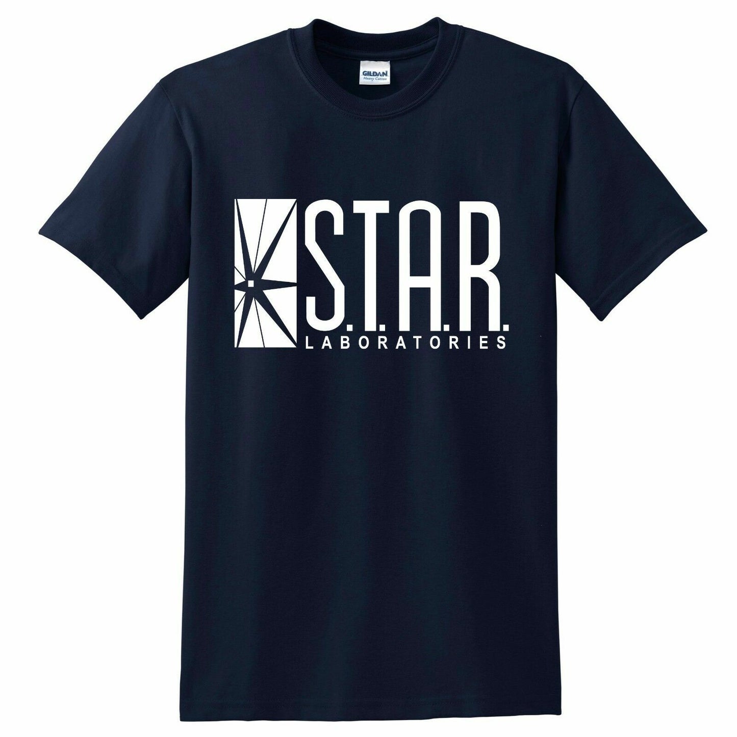 Flash TV Show "Star Laboratories" Mens Navy Unisex T-shirt -Available Sm to 5x