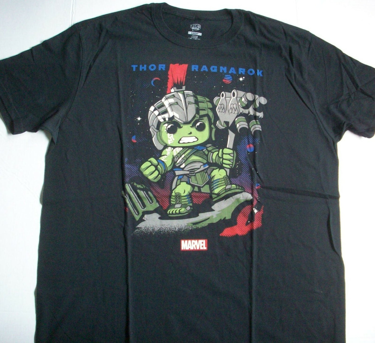 Marvel Thor Ragnarok (Funko Pop) Mens Unisex Large T-Shirt