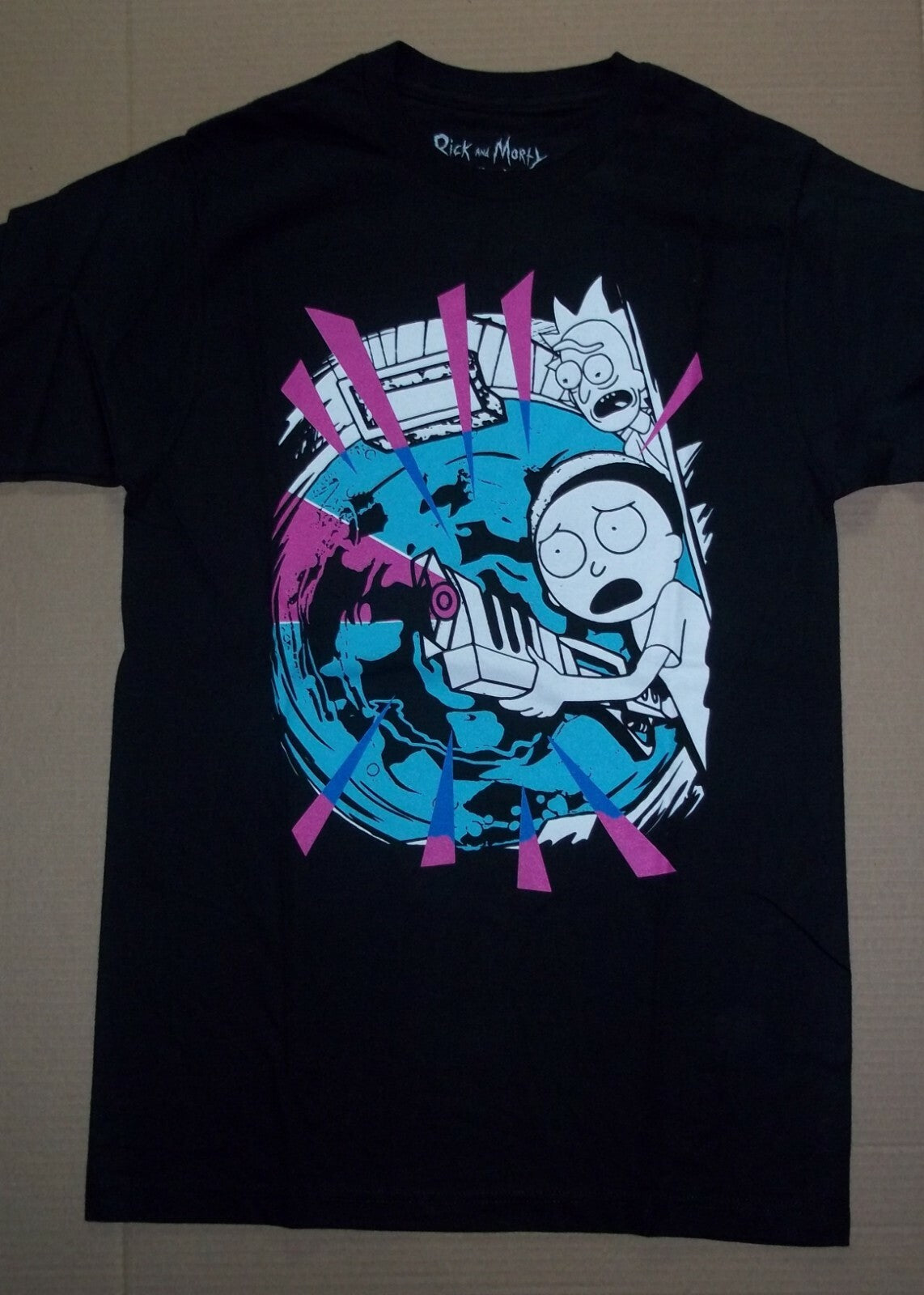 Rick & Morty Portal & Gun Men's Unisex T-Shirt - Available Small - 2XL