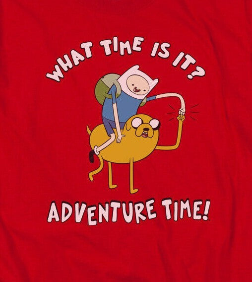 Adventure Time "What Time is It!" Mens Adult Unisex T-Shirt -Available Sm to 5x