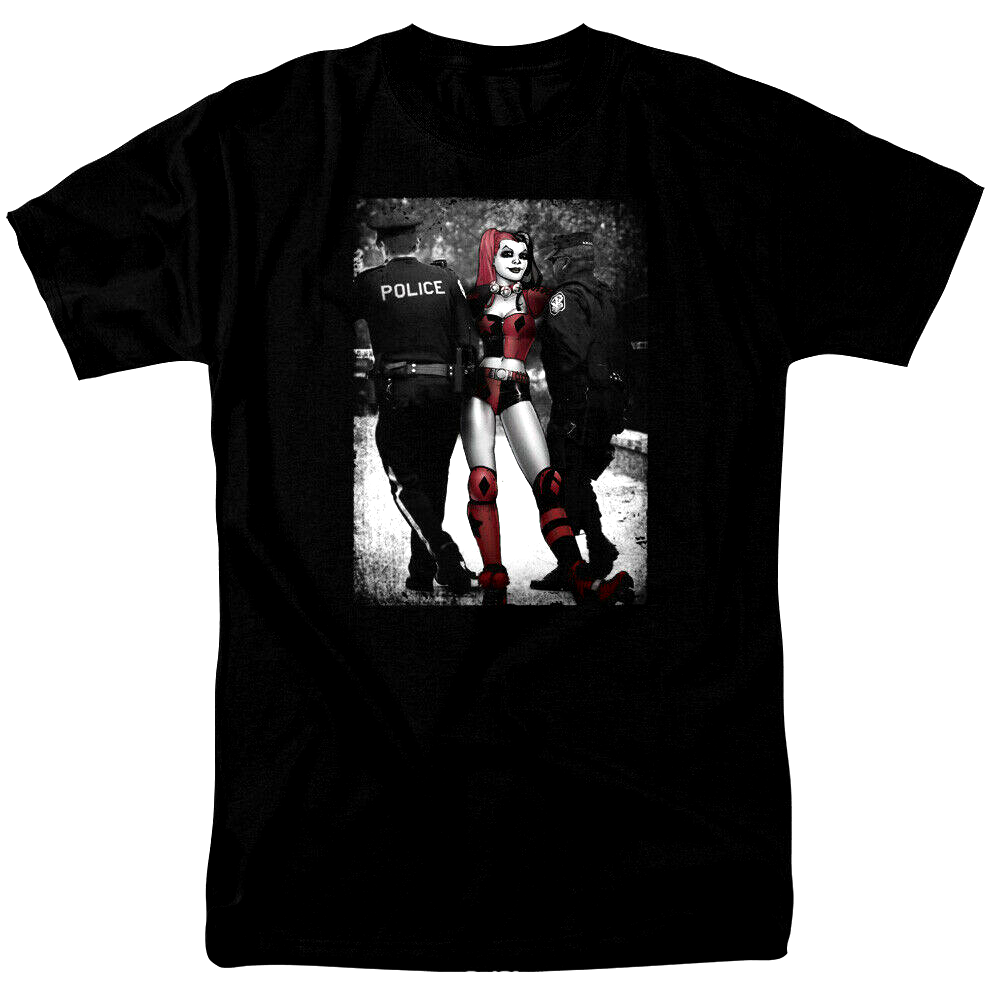 Harley Quinn "The Arrest" Mens Unisex T-Shirt -Available in Sm to 3x -new