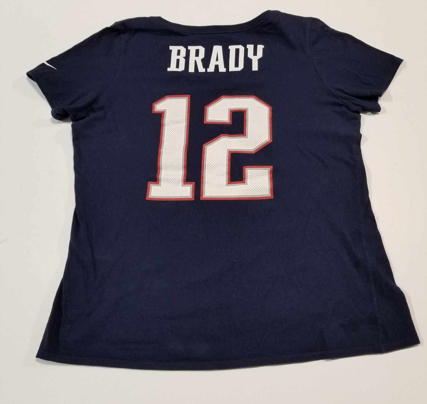 NFL New England Patriots #12 Tom Brady, Football, Nike, Women's Large, T-Shirt