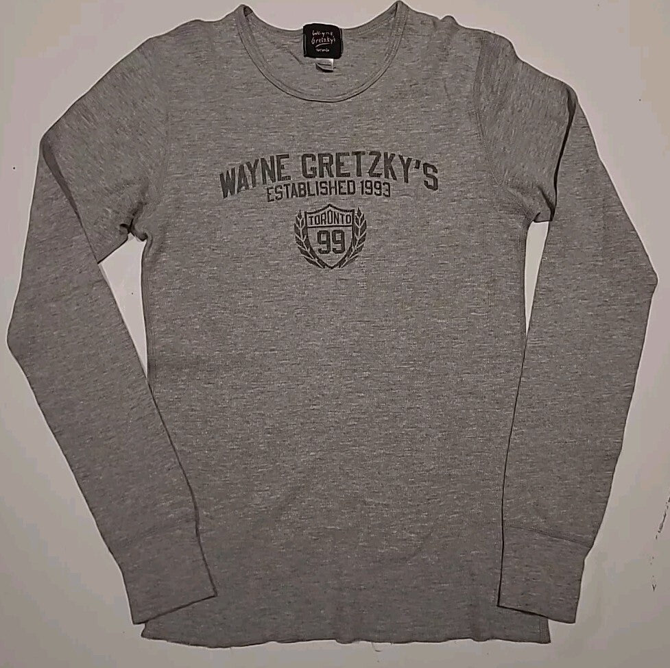 Wayne Gretzky's #99 Toronto Restaurant Long Sleeve Mens Raglin Small T Shirt