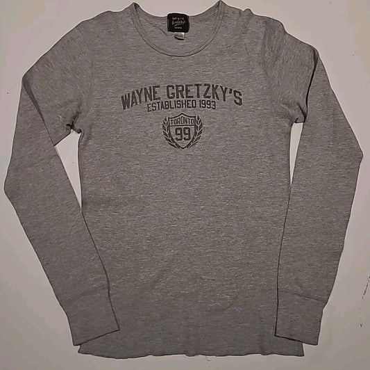 Wayne Gretzky's #99 Toronto Restaurant Long Sleeve Mens Raglin Small T Shirt