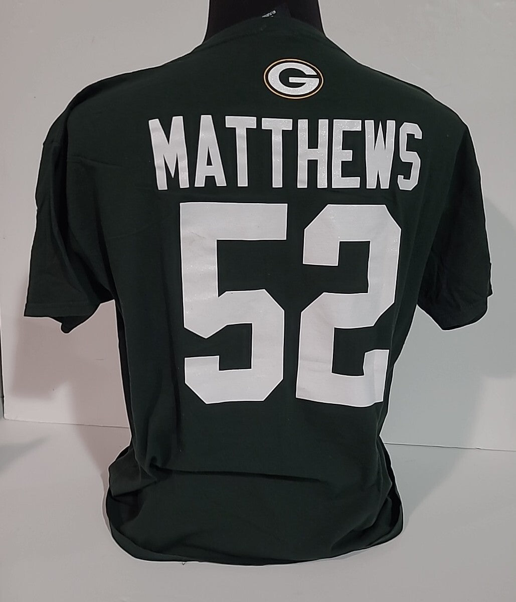 NFL Green Bay Packers #52 Matthews Mens Unisex xL T-Shirt, -new old stock