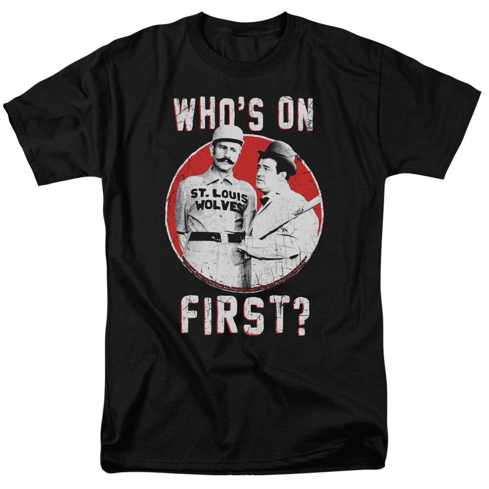 Abbott & Costello "Who's On First" Men Adult Unisex T-Shirt -Available Med to 5x