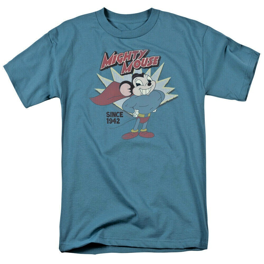 Mighty Mouse "Since 1942"  Mens Unisex T-Shirt. Available Sm to 5x