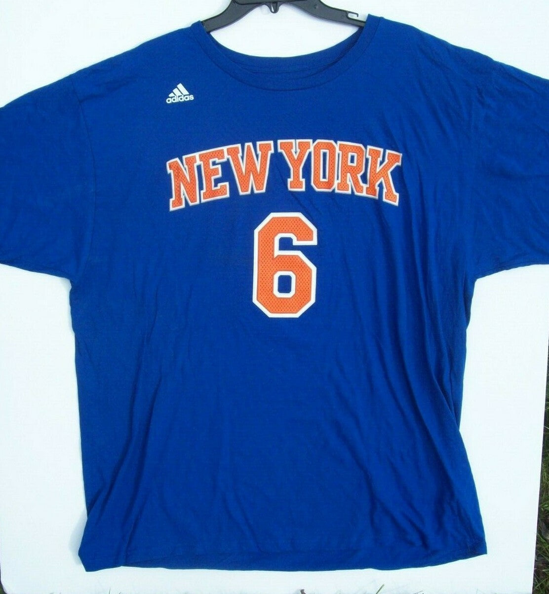 NBA New York Knicks #6 Porzingis Mens 2x  Adidas T-Shirt - new